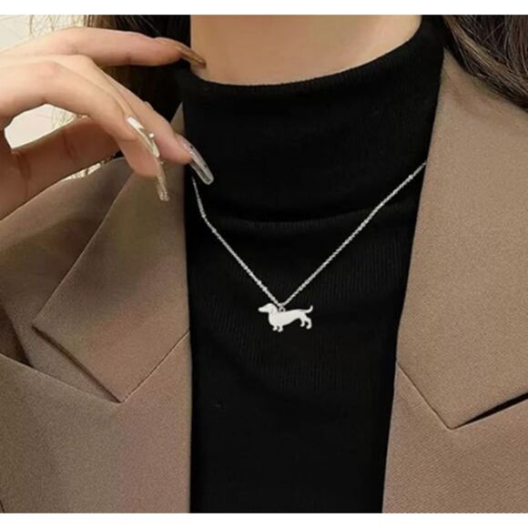 Stainless Steel Dachshund DOG Necklace Men Women Teens - Picture 2 of 6